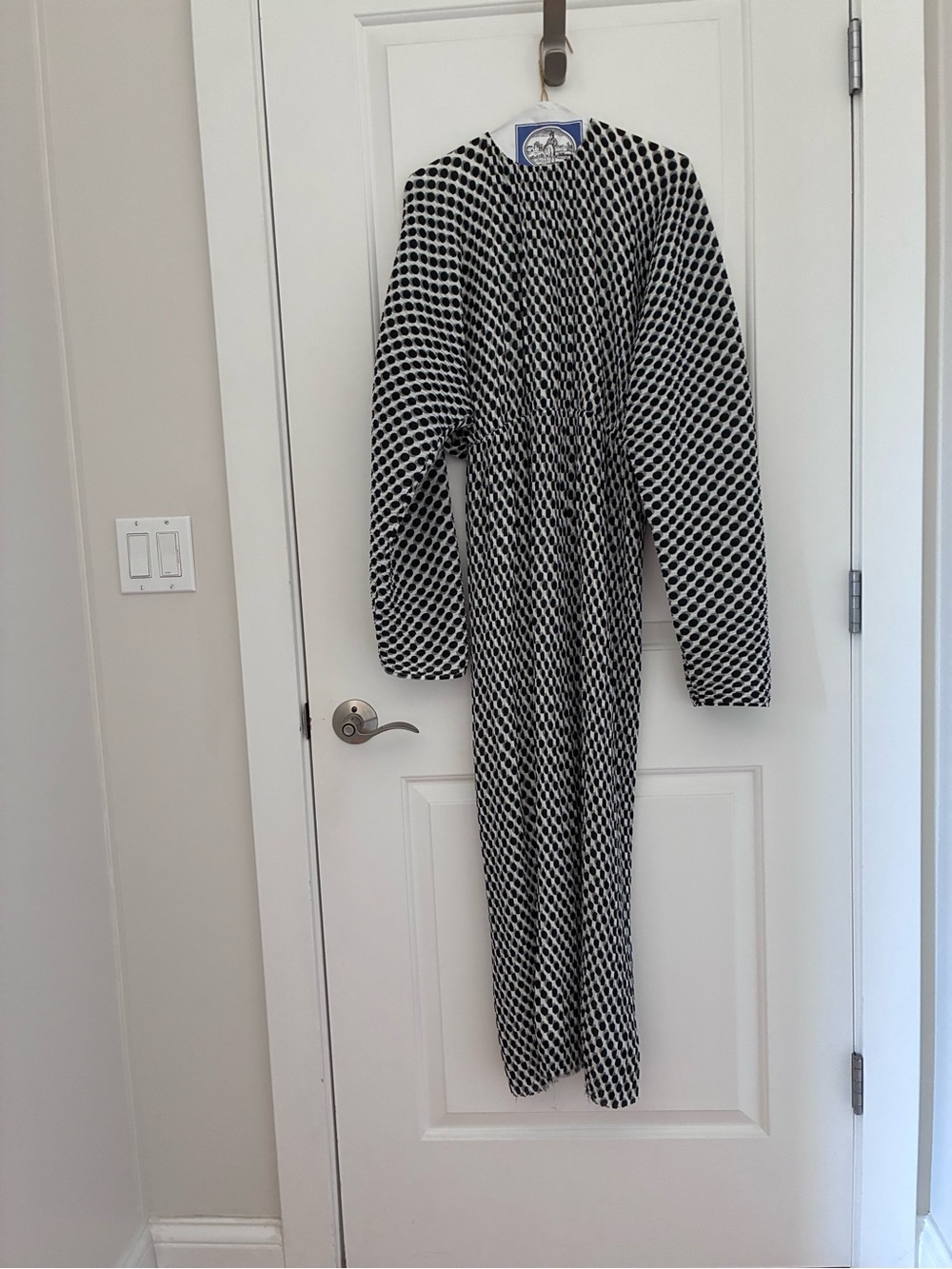 Solace London Black & White Geometric Dress